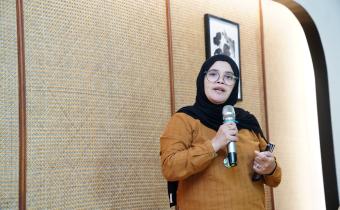 Anggota Bawaslu Lolly Suhenty kegiatan Forum Warga di Jakarta, Rabu (22/7/2026).