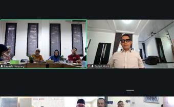 Bawaslu Provinsi Lampung menggelar Rapat Konsolidasi Hasil Pengawasan Pemutakhiran Data Pemilih Berkelanjutan (PDPB) bersama Bawaslu Kabupaten/Kota se-Provinsi Lampung secara daring melalui aplikasi Zoom Meeting, Kamis (2/7).