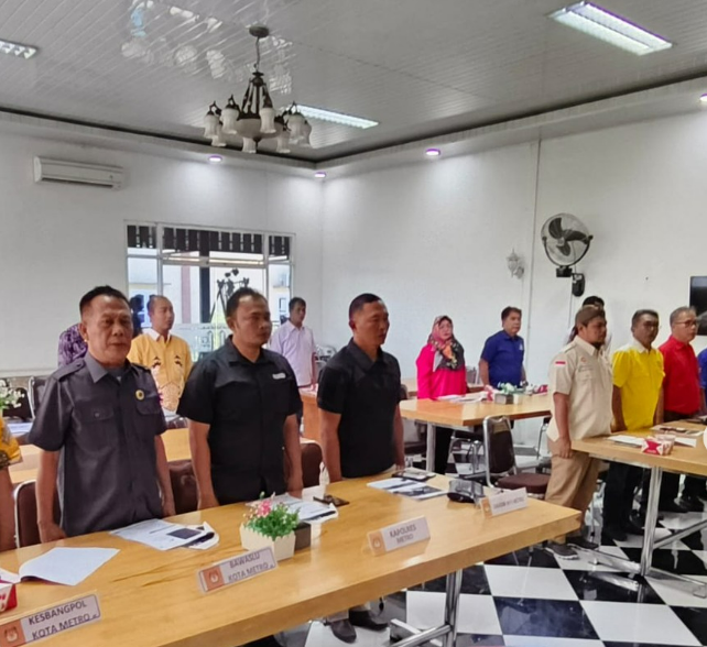 Ketua Bawaslu Kota Metro saat pembukaan Rakord