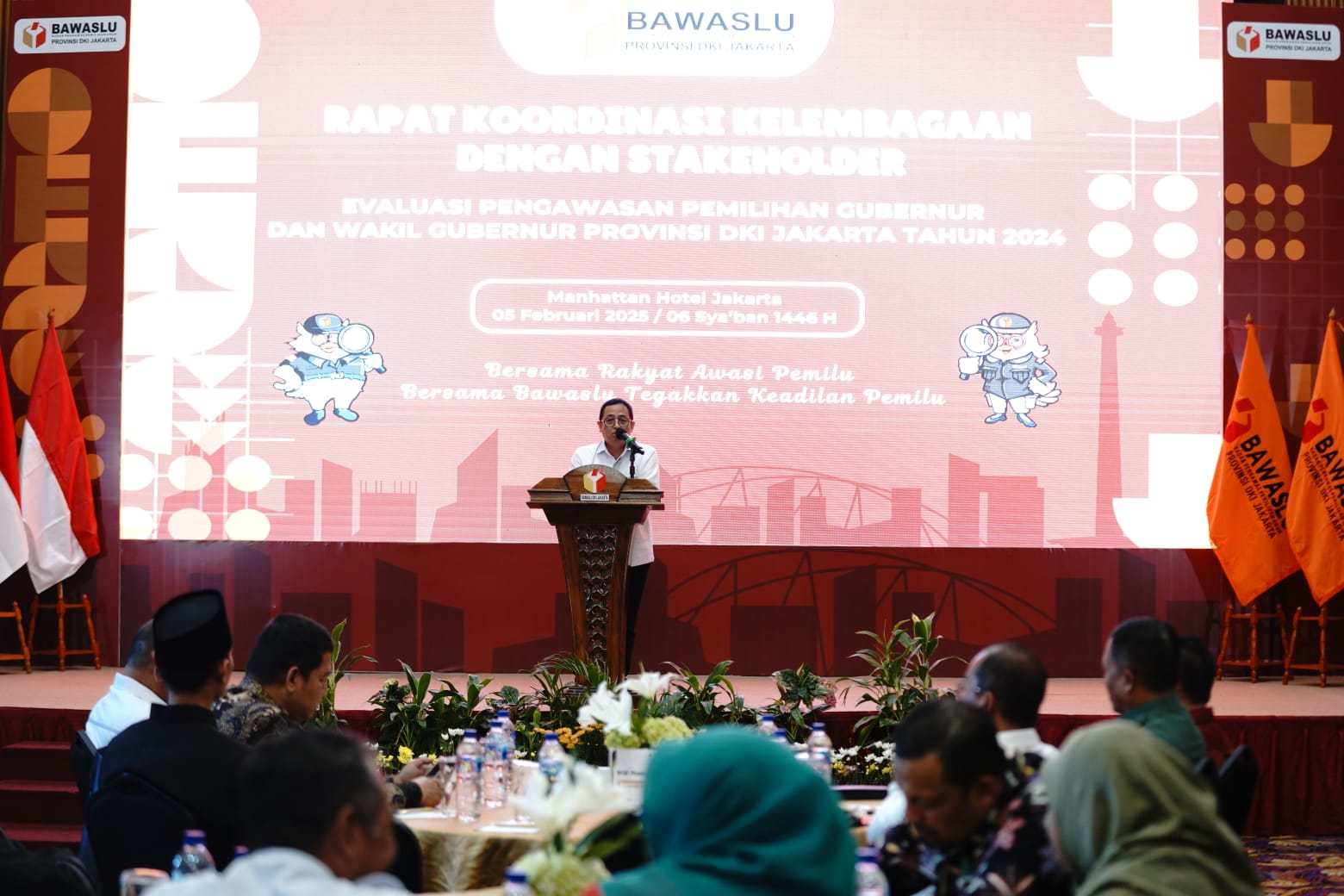 Anggota Bawaslu Puadi saat memberikan arahan