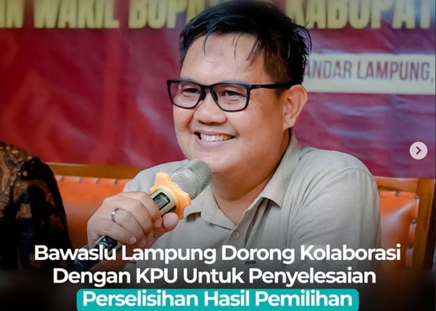 Penyampaian sambutan dari anggota Bawaslu Provinsi Lampung