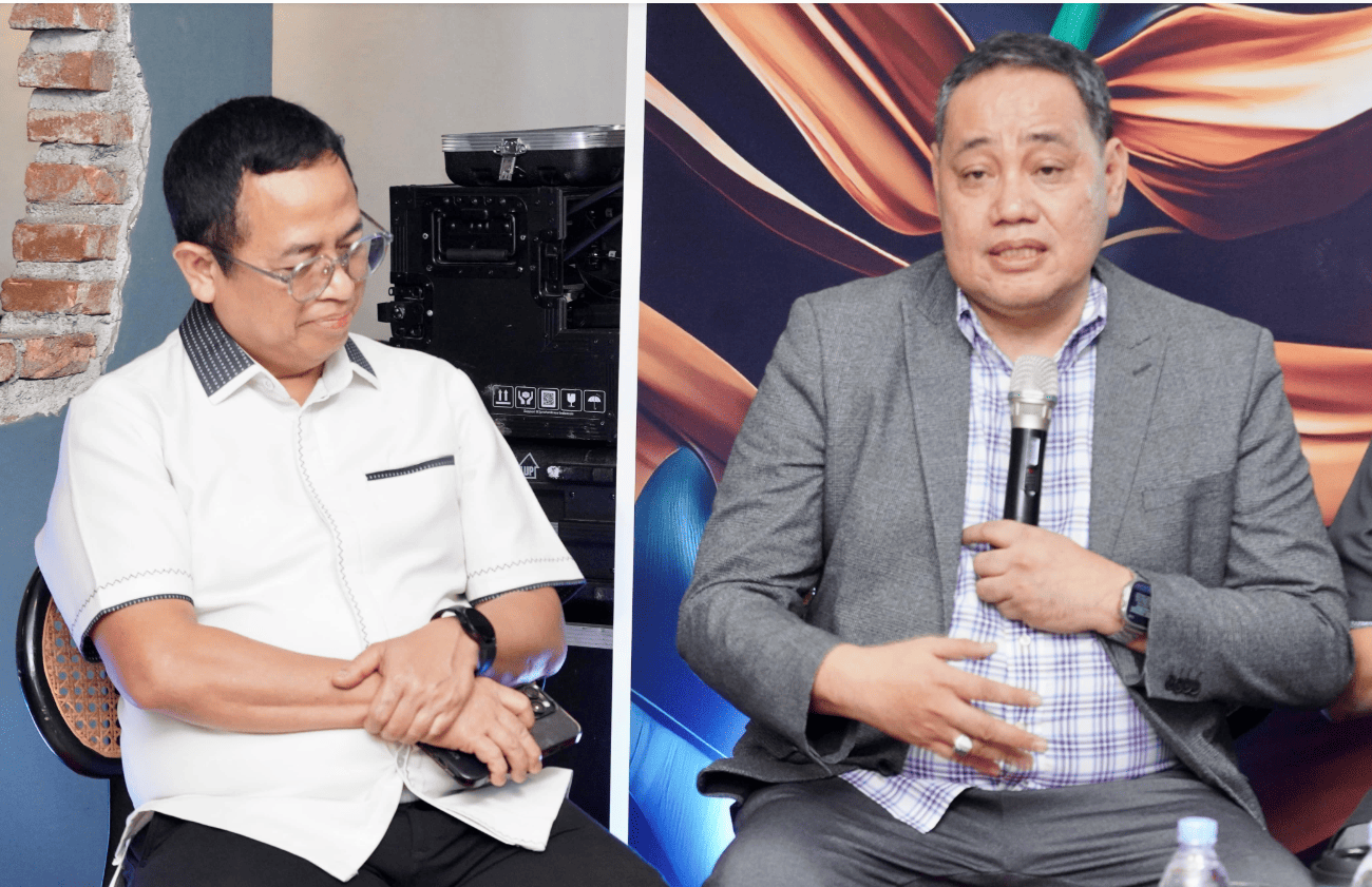Anggota Bawaslu Herwyn JH Malonda (kanan) dalam diskusi Peran Strategis Bawaslu dalam Memperkuat Demokrasi Elektoral di Jakarta, Rabu (14/1/2026)