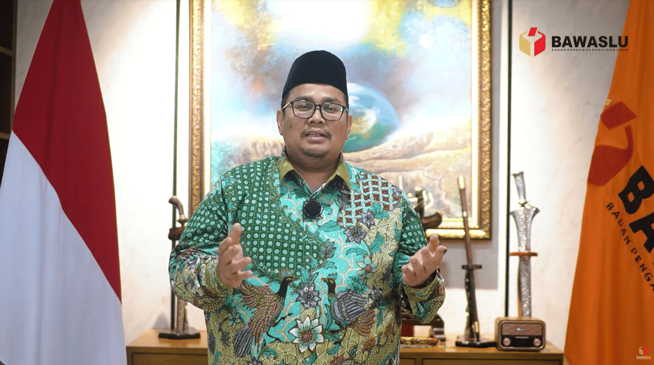 Ketua Bawaslu Rahmat Bagja dalam Kultum Ngabuburit Pengawasan bertema Refleksi Tata Kelola Kelembagaan Pengawas Pemilu yang disiarkan melalui kanal YouTube Bawaslu, Selasa (24/2/2026).