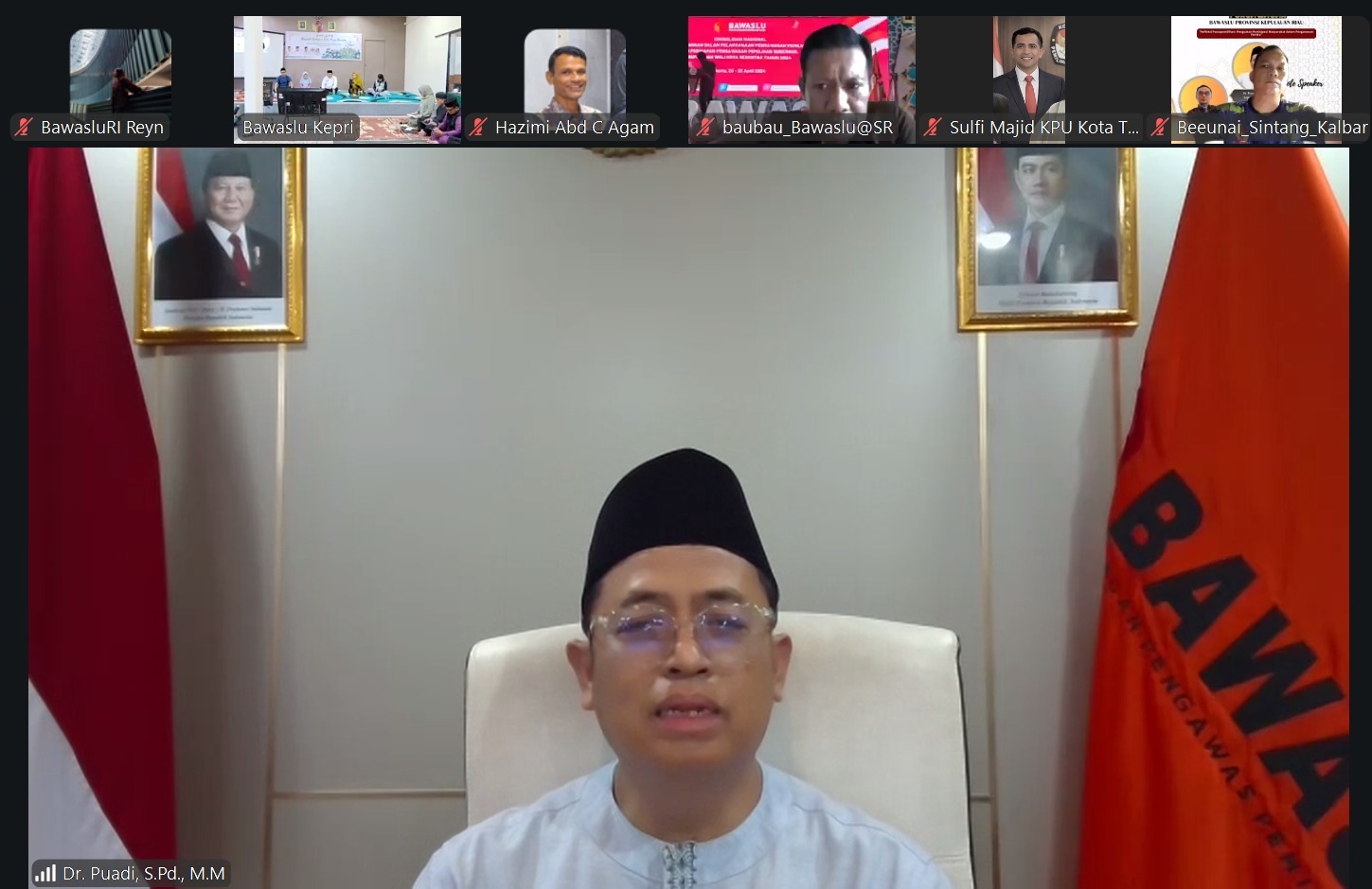 Anggota Bawaslu Puadi saat menjadi narasumber pada Ngabuburit Pengawasan Bawaslu Kepulauan Riau, Jumat (6/3/2026).