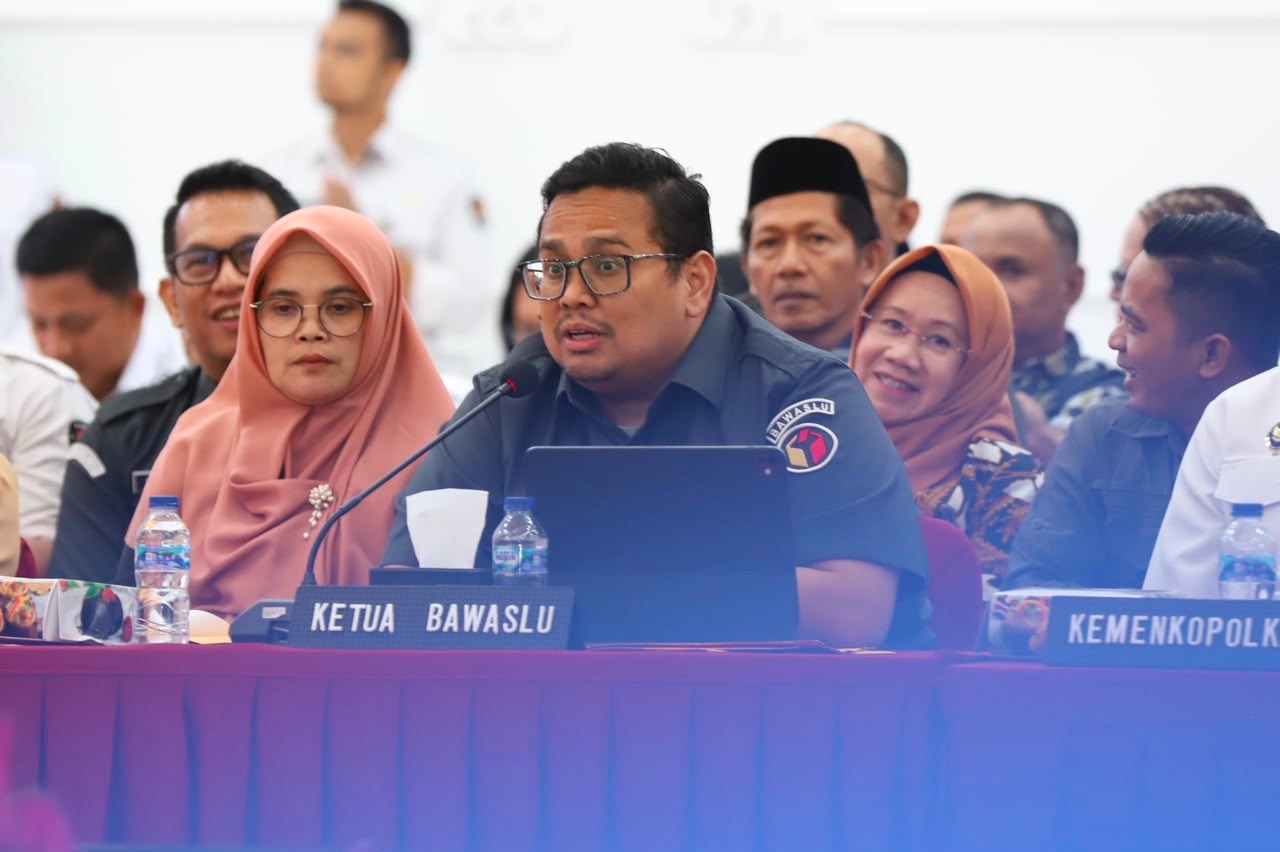 Ketua Bawaslu Rahmat Bagja Dalam Rapat Pleno Terbuka Penetapan Rekapitulasi PDPB Tingkat Nasional Semester I Tahun 2026 di Jakarta, Senin (20/7/2026). Foto: Publikasi dan Pemberitaan Bawaslu RI