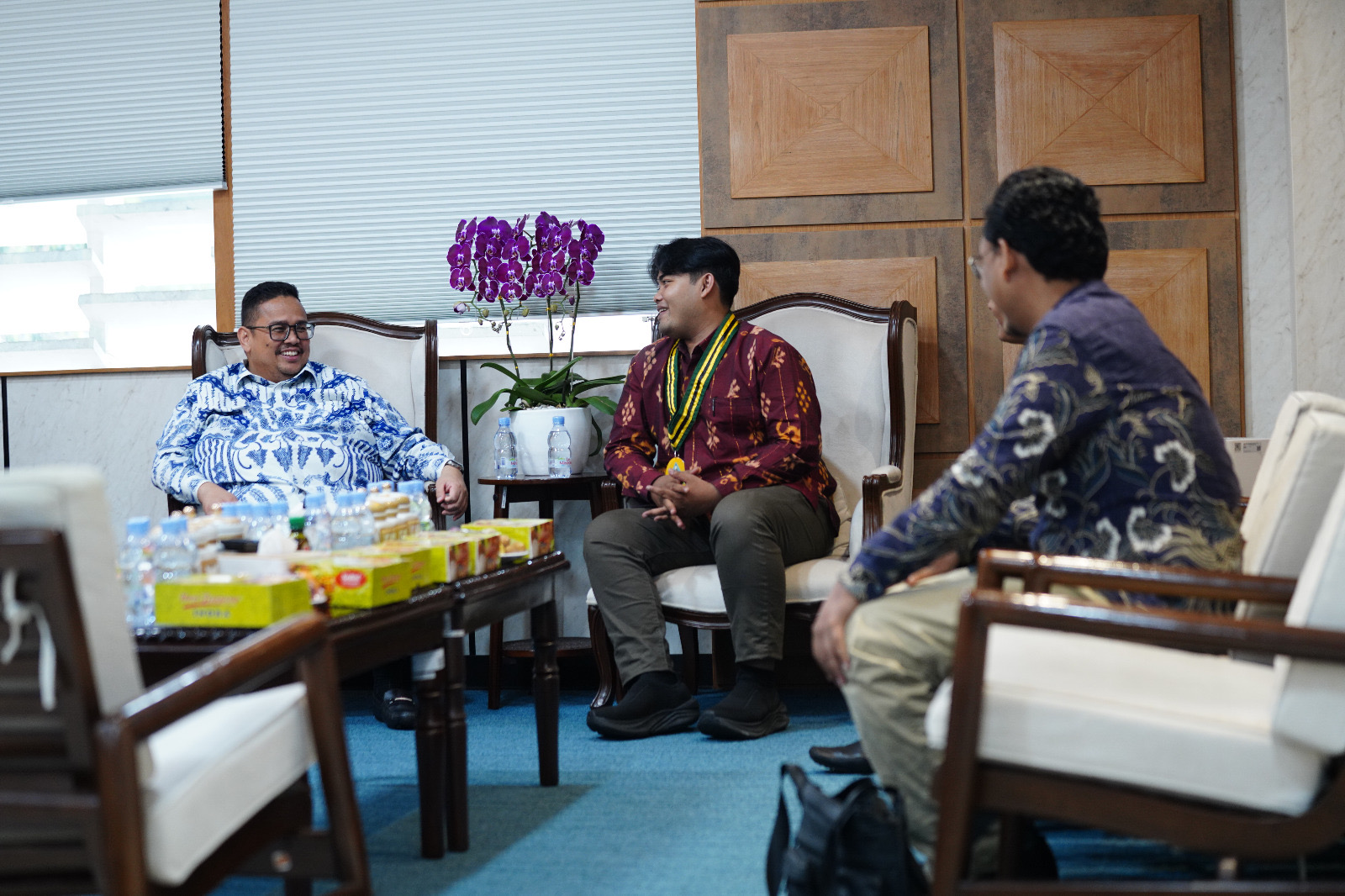 Ketua Bawaslu Rahmat Bagja saat menerima audiensi dari Pelajar Islam Indonesia (PII), pada Kamis (20/8/2026) di Kantor Bawaslu.