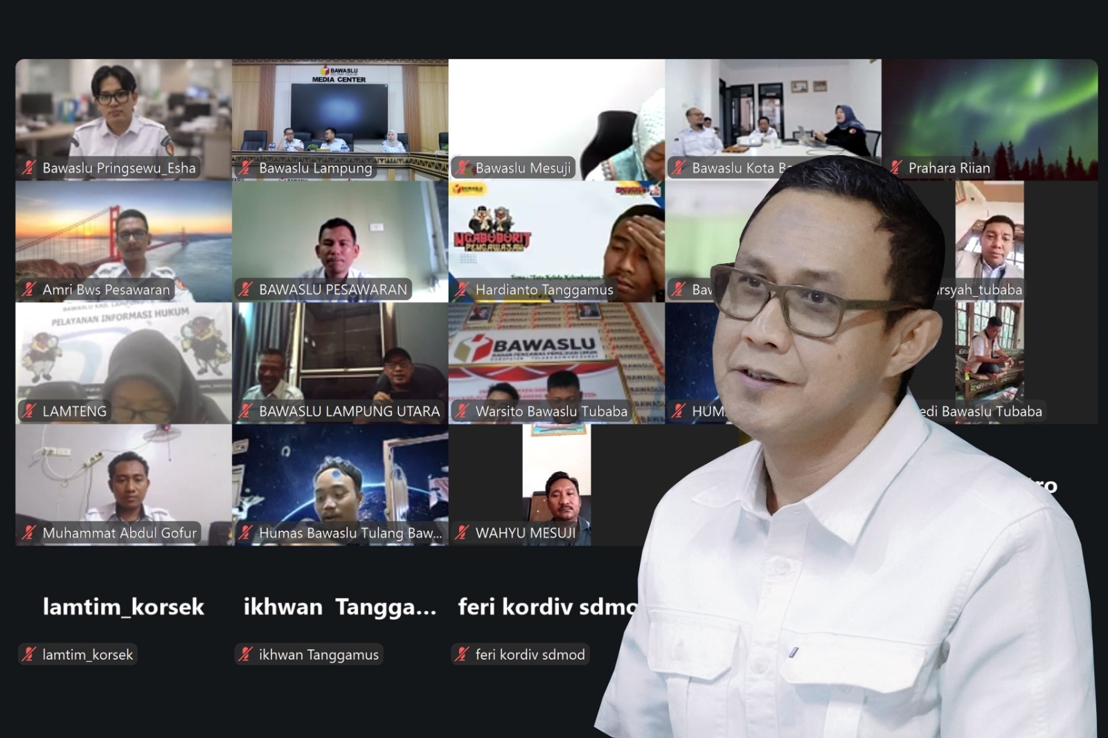 Bawaslu Provinsi Lampung menggelar Rapat Pemantauan Publikasi dan Pemberitaan Bawaslu Kabupaten/Kota se-Provinsi Lampung Periode Triwulan II (April-Juni) Tahun 2026 secara daring melalui Zoom Meeting, Rabu (15/07).