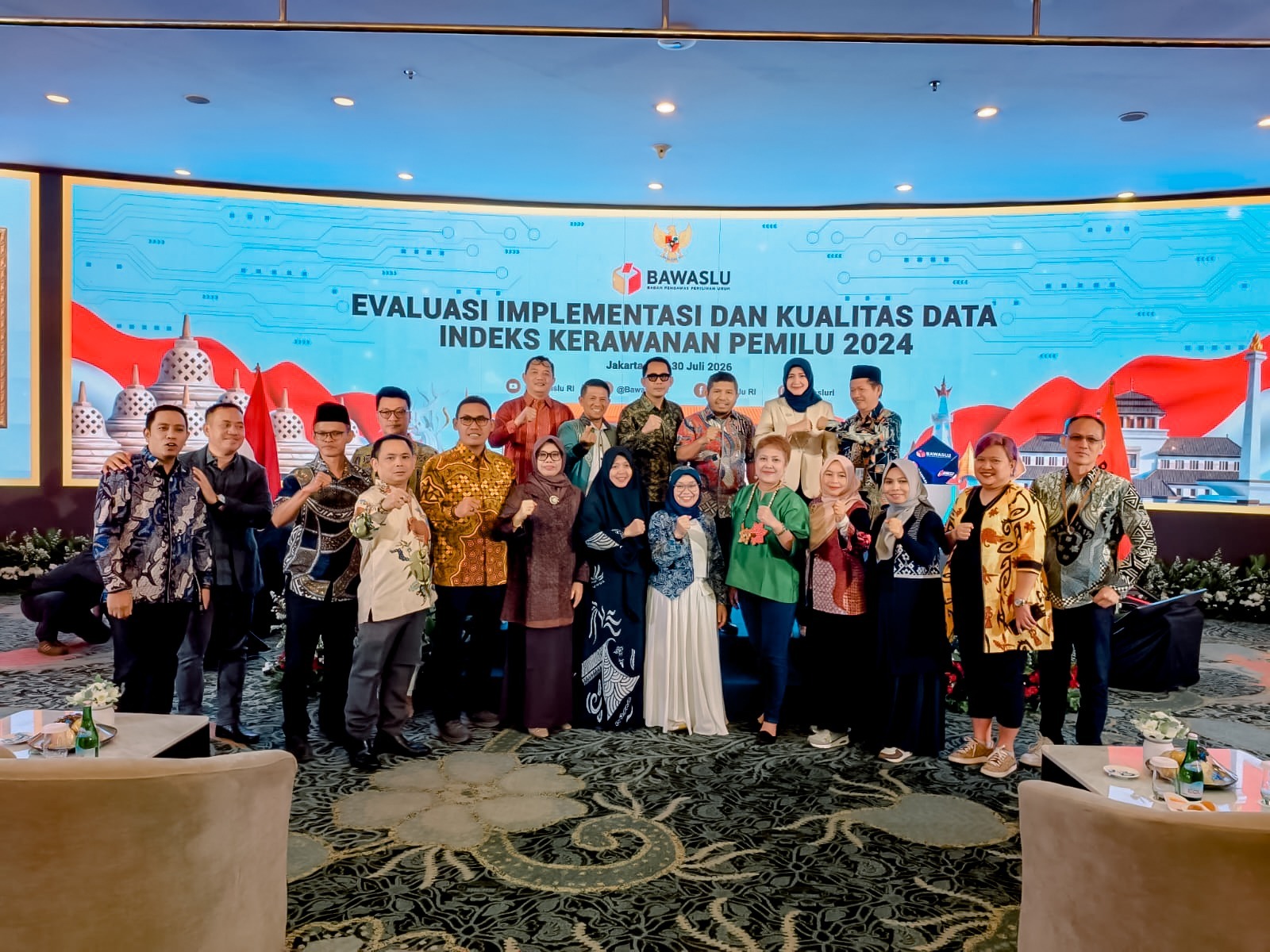 Anggota Bawaslu Provinsi Lampung, Hamid Badrul Munir, menghadiri kegiatan Evaluasi Implementasi dan Kualitas Data Indeks Kerawanan Pemilu (IKP) 2024 yang diselenggarakan oleh Bawaslu Republik Indonesia di Jakarta, Selasa (28/7).