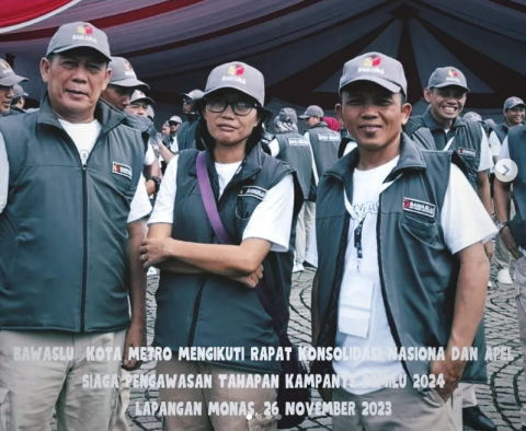 Bawaslu Kota Metro dalam Acara Apel Siaga Pengawasan