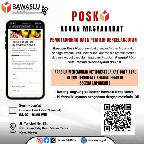 Posko Aduan Masyarakat Pemutakhiran Data Pemilih Berkelanjutan 