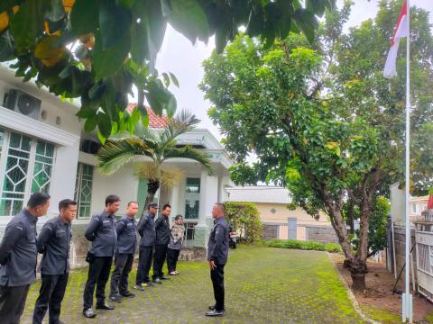 Foto saat penyampaian arahan dari Pembina Apel
