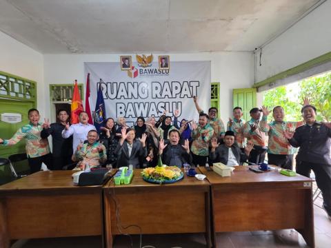 foto giat HUT Bawaslu ke-18 secara daring