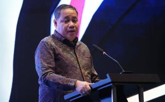 Anggota Bawaslu saat membuka Evaluasi Data dan Informasi 