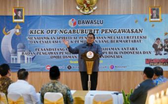 Ketua Bawaslu Rahmat Bagja saat Kick Off Ngabuburit Pengawasan di Jakarta