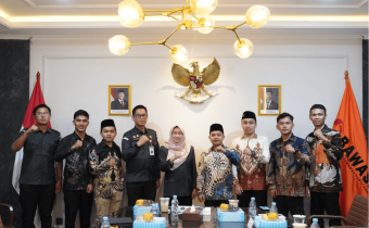 Deputi Bidang Dukungan Teknis Yusti Erlina dalam audiensi dengan GMH di Kantor Bawaslu, Selasa, (10/2/2026).