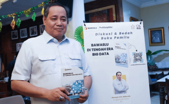 Anggota Bawaslu Herwyn JH Malonda saat bedah buku Transformasi Pengawas Pemilu di Era Digital, di Jakarta
