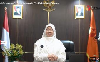 Deputi Bidang Dukungan Teknis Bawaslu Yusti Erlina dalam kultum Ngabuburit Pengawasan dengan tema 'Penguatan Dukungan Teknis Pengawasan Pemilu' melalui daring, Selasa (3/3/2026).
