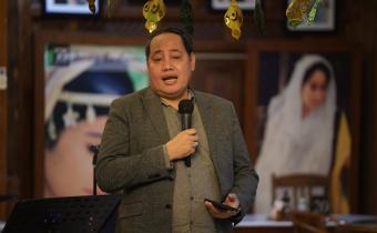 Anggota Bawaslu Herwyn JH Malonda saat memberikan sambutan pada acara Buka Bersama Keluarga Besar JPPR, Kamis (5/3/2026). Foto: Pemberitaan dan Publikasi Bawaslu RI.