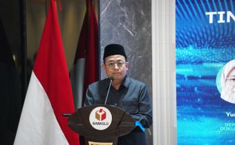 Anggota Bawaslu Puadi Puadi saat menyampaikan materi dalam Rapat Harmonisasi Penanganan Tindak Pidana Pemilu pada Undang-Undang Pemilu, KUHP, dan KUHAP di Kantor Bawaslu, Jakarta, Senin (29/6/2026)