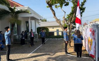Foto saat penghormataan kepada Sang Merah Putih