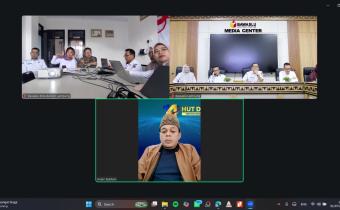 Badan Pengawas Pemilihan Umum (Bawaslu) Provinsi Lampung menggelar Rapat Laporan Penyampaian Asistensi Hasil dan Progres Reviu Laporan Pertanggungjawaban (LPJ) Dana Hibah Bawaslu Kota Bandar Lampung secara daring melalui aplikasi Zoom Meeting, Rabu (1/7). 
