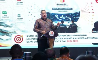 Anggota Bawaslu, Herwyn J.H. Malonda, dalam Rapat Koordinasi Pra-Peluncuran Aplikasi E-Monev IKU Pengawas Pemilu di Jakarta, Senin (3/8/2026) malam.