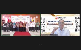 Anggota Bawaslu, Puadi, saat membuka kegiatan Bawaslu Campus Connect bertajuk "Generasi Digital, Demokrasi Transparan" di Universitas Halu Oleo (UHO), Kendari, Sulawesi Tenggara, Rabu (19/8/2026).