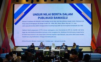 Suasana Evaluasi Kebijakan Publikasi dan Pemberitaan Bawaslu pada Masa Nontahapan Pemilu di Surabaya, Rabu (26/8/2026).
