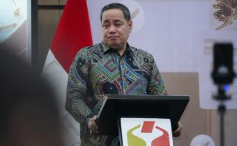 Anggota Bawaslu Herwyn J.H. Malonda dalam kegiatan Analisis Akar Masalah Kerawanan Pemilu 2024 di Luar Negeri di Jakarta, Rabu (26/8/2026).