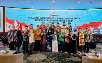Anggota Bawaslu Provinsi Lampung, Hamid Badrul Munir, menghadiri kegiatan Evaluasi Implementasi dan Kualitas Data Indeks Kerawanan Pemilu (IKP) 2024 yang diselenggarakan oleh Bawaslu Republik Indonesia di Jakarta, Selasa (28/7).
